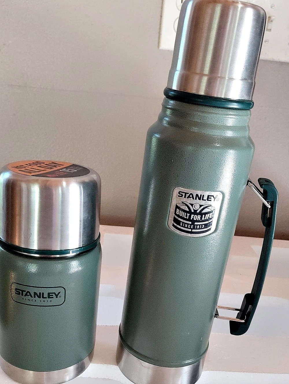Stanley Classic Legendary Food Jar Green & Silver Set